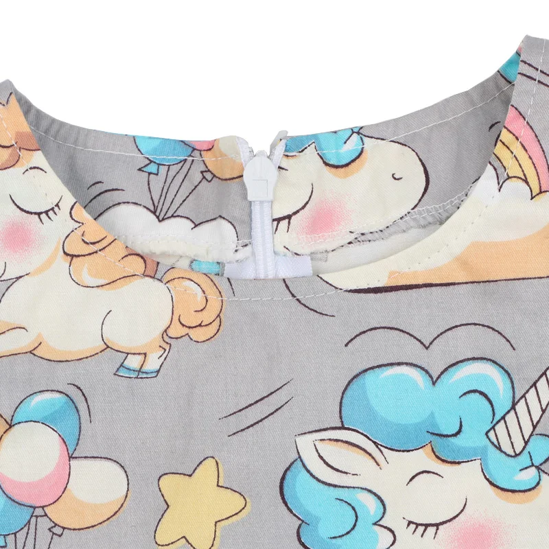 Baby Girls Dress Summer Unicorn Kids Princess Floral Dress Children Cotton Casual Dresses for Girls Clothes A Line Vestidos (6)