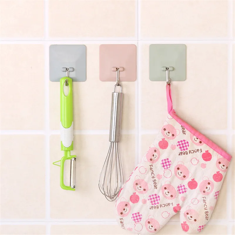 Creative bathroom kitchen hanger wall hanging wall peg free non stick