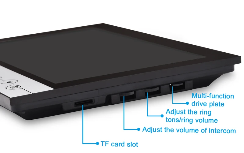 Бесплатная доставка 9 "Цвет Экран UI Дисплей телефон видео домофон Запись Системы + доступ RFID Дверные звонки Камера + Блокировка Удара