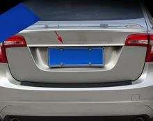 Stainless Steel Styling Car Trunk Trim Strip For Volvo S60 2011-2016 Exterior Tail Decorative Sequin Auto Accessories