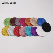 30 пар/лот) Weiou новые 4,5 мм Цветные закругленные металлические шнурки Необычные спортивные парусиновые шнурки уникальные перламутровые шнурки