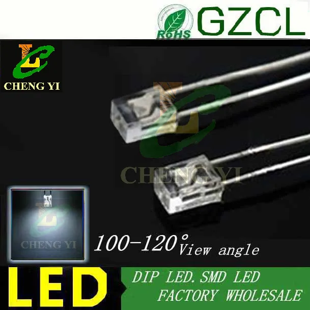 1000pcs free shipping High intensity white 3MM led bulb 2X3X4mm DIP LED 6000-7000K 3.0-3.5V(CE&ampRosh) | Освещение