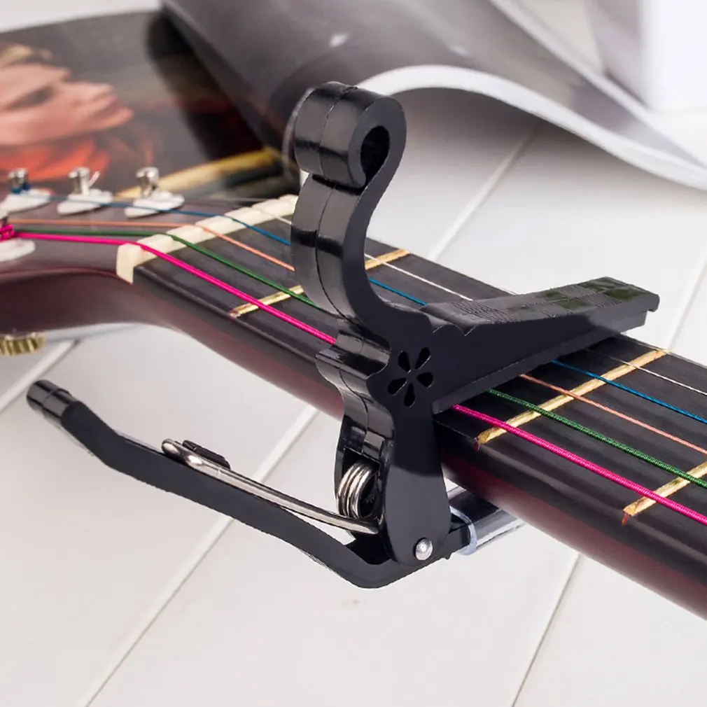 Портативный размер алюминиевый сплав гитарный тюнер-зажим профессиональный ключ ТРИГГЕР КАПО для акустических электрических музыкальных инструментов