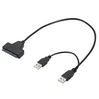 ל sata כבל USB 2.0 SATA 7 + 15pin ל USB 2.0 כבל מתאם עבור 2.5 נייד HDD דיסק קשיח Driver9 F709 (5)