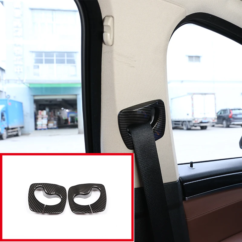 

For BMW 5 Series f10 520 525 2014-2017 2 Pcs Carbon Fiber Style ABS Safety Belt Cover Trim Car Accessories