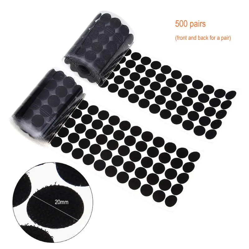 500 пар 20 мм нейлоновые наклейки круглые липкие клейкие пятна круглая Бумага Этикетки точечные круги точечные наклейки