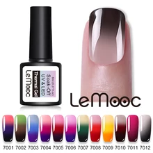 LEMOOC 8 мл УФ Гель-лак для ногтей 3 в 1 термальный Гель-лак для ногтей замачиваемый Полупостоянный температурный меняющий Цвет Гель-лак