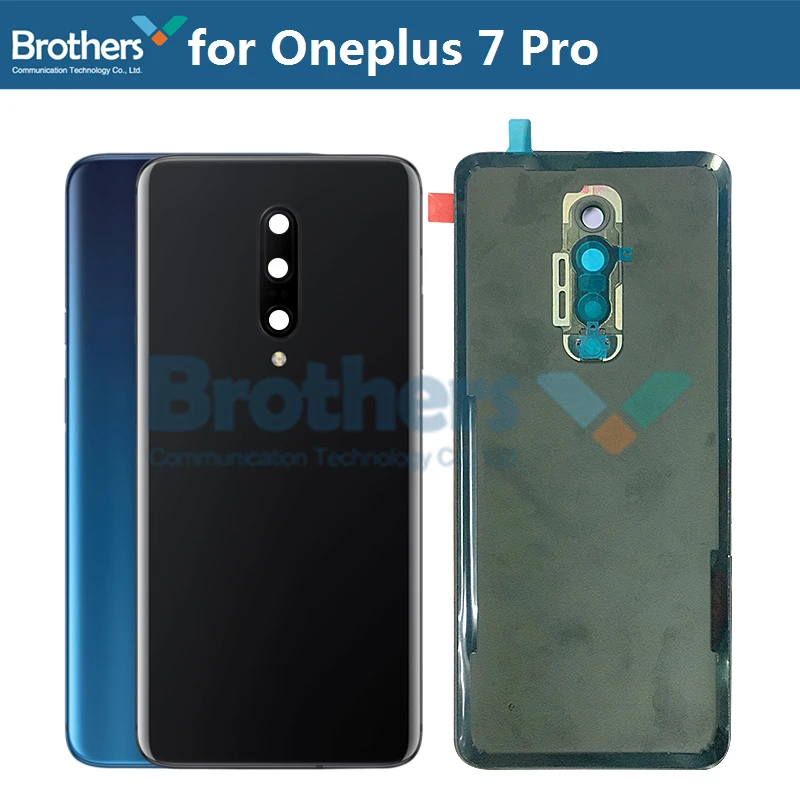 Original for Oneplus 7 Pro Back Cover Battery Housing with Camera Glass Lens for 1+7 Pro Battery Door Phone Replacement NoButton (4)