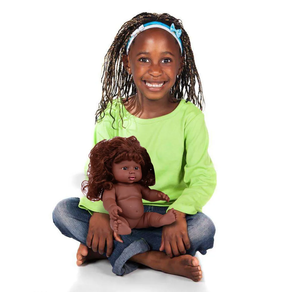 Новейшие куклы Reborn Black Girl африканские американские куклы реалистичные 12 дюймов подвижное соединение Play Doll Горячая для детей@ 30