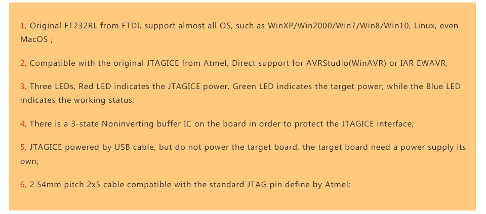 USB AVR JTAG эмулятор льда бесплатно ATMEGA16 мини печатная плата(1 шт. в заказе) JTAGICE mega169 mega128 mega64 atmega32a