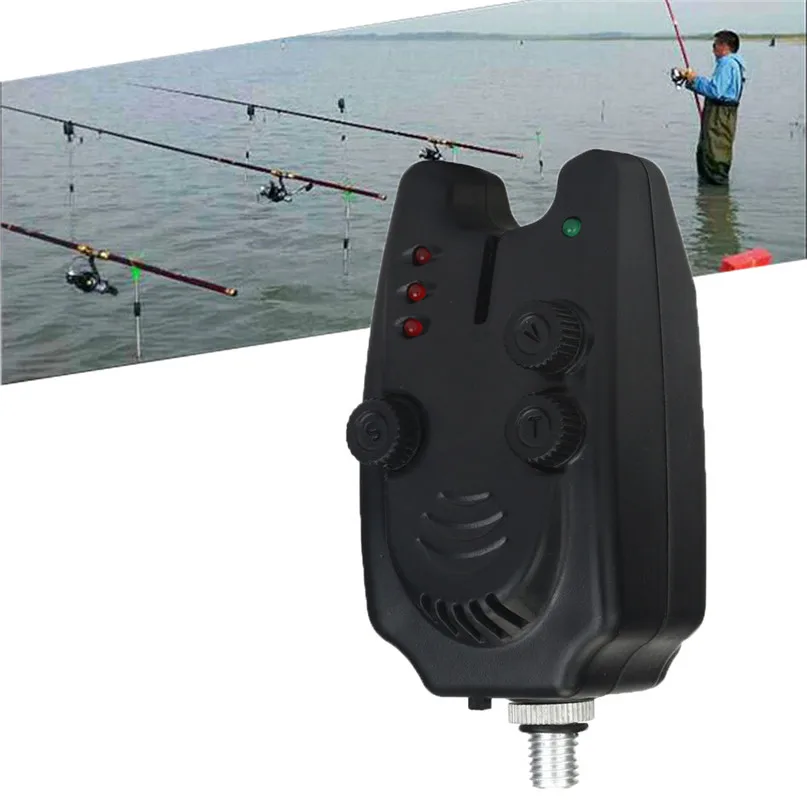 

New Electronic High Sensitive LED Light Fish Bite Sound Fishing Alarm Indicator Bell With 4 Control Buttons #2M10