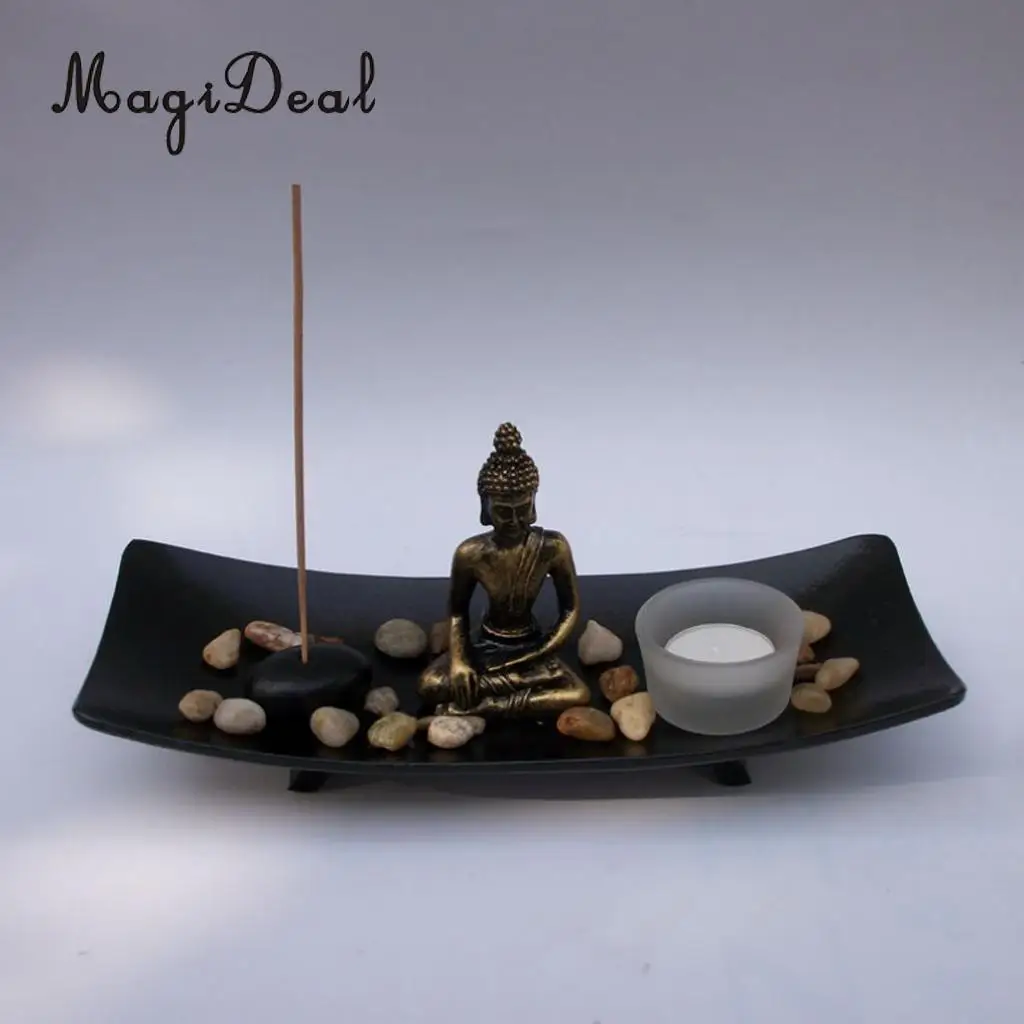 Чайный светильник MagiDeal Zen Sand Garden держатель для буддийских свечей фэн шуй