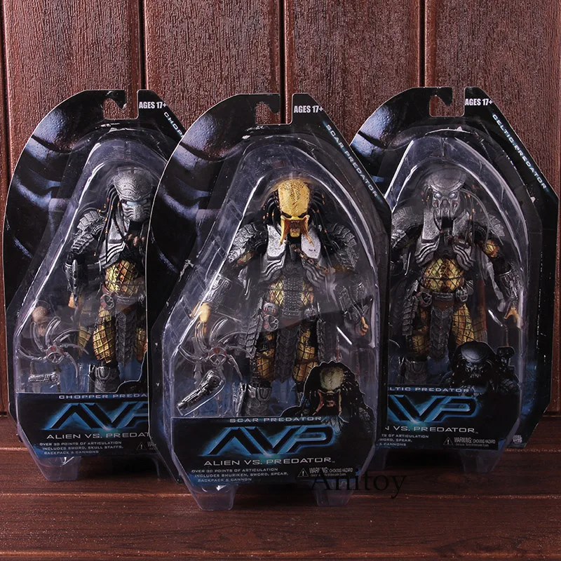 

NECA AVP Alien vs Predator Action Figures Chopper Celtic Scar Predator PVC Collectible Model Toy