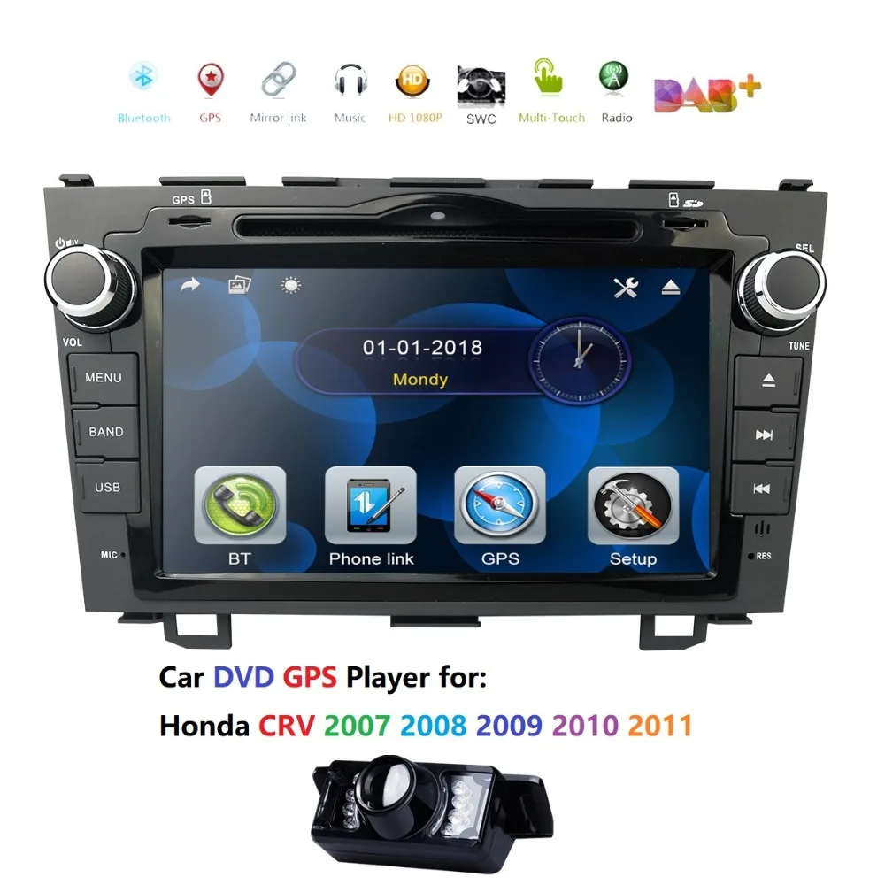 Hizpo HD экран автомобиля DVD Радио GPS Мультимедийный проигрыватель для Honda CRV CR V 2007 до