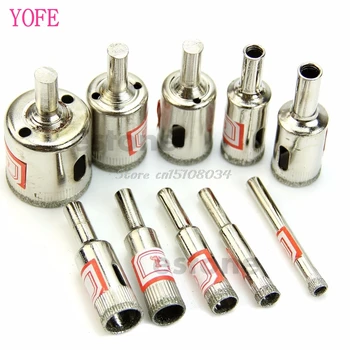 

10Pcs Diamond Coated Core Hole Saw Drill Bit Set Tools For Tiles Marble Glass S08 Wholesale&DropShip