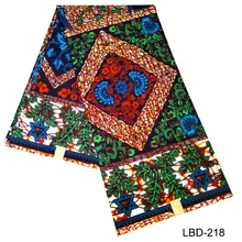 Полиэстер материал африканская восковая ткань модный Анкара Печатный воск ткань для платья шитье 12 ярдов в партии LBD-218