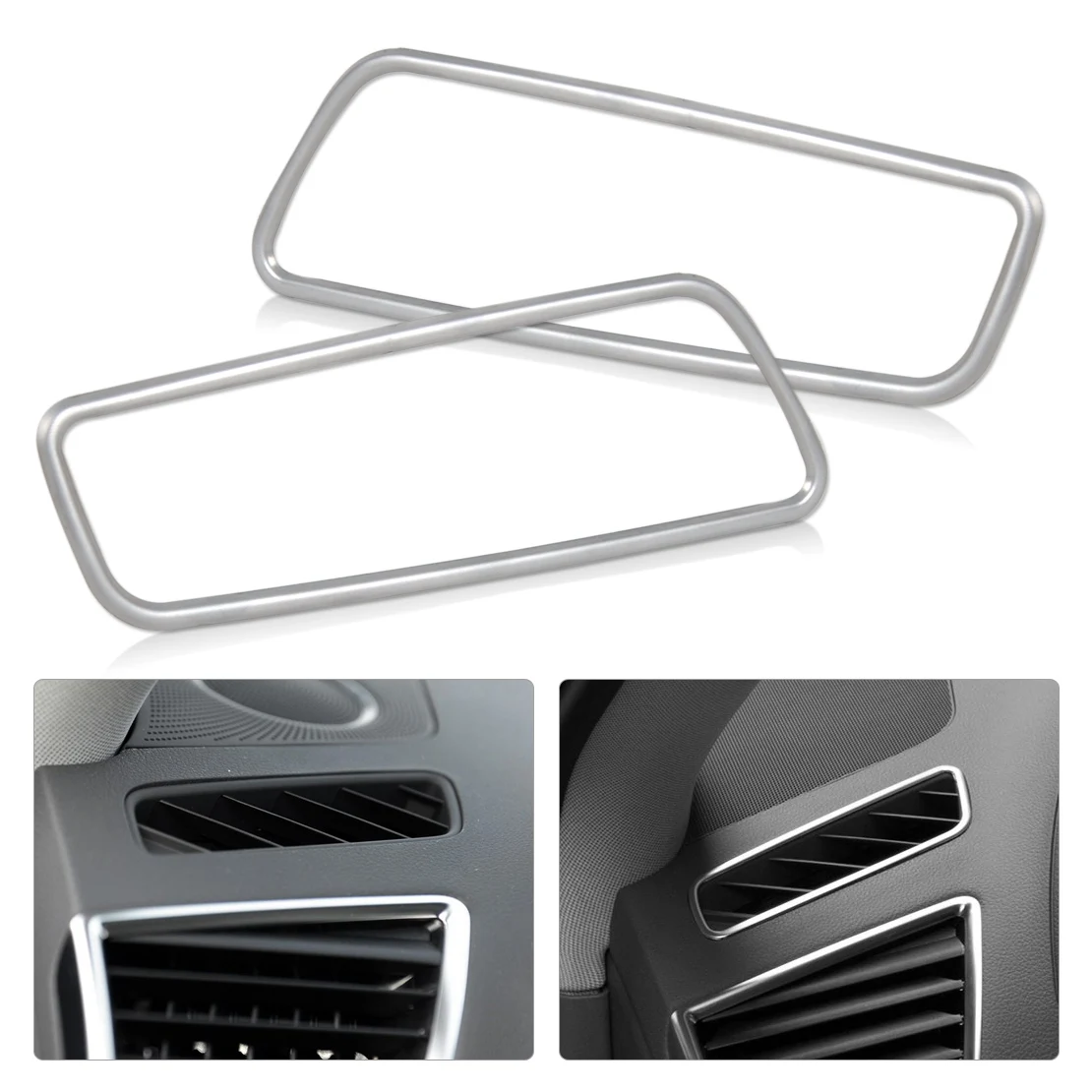 DWCX car styling 2pcs Chrome Air Condition Vent Outlet Trim for Audi Q5