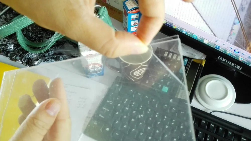 menu holder with protect film