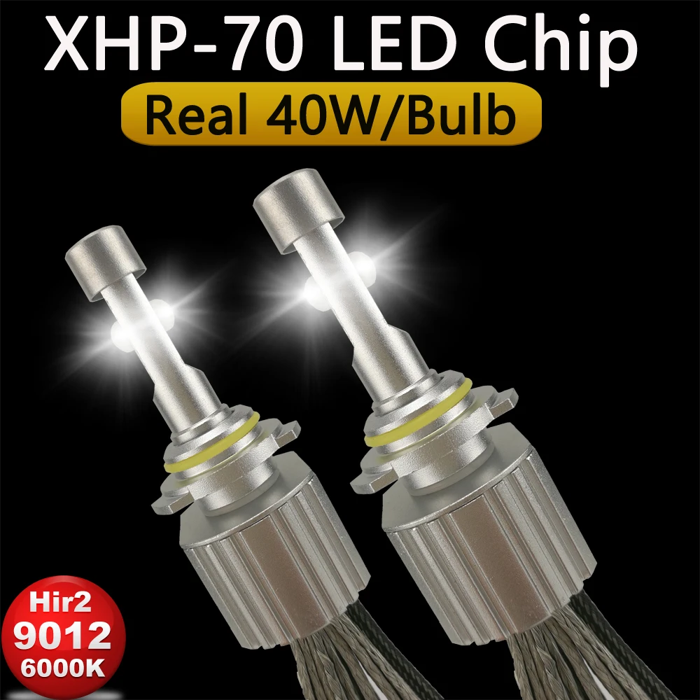 Hir2 9012 светодио дный лампы 110 Вт 13200lm 6000 К XHP70 чипы Автомобильные фары Conversion Kit H7 H11 9005