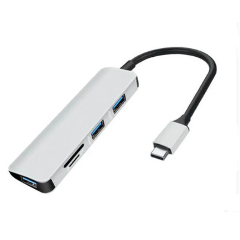 USB C концентратор типа C для нескольких портов USB 3,0 Micro SD/TF кардридер адаптер type-C разветвитель для Macbook Pro samsung Galaxy S9/S8