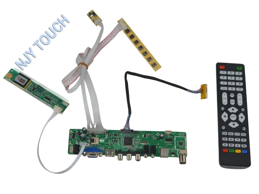 Новый универсальный HDMI USB AV VGA ATV PC ЖК-дисплей плате контроллера CCFL LVDS Мониторы комплект для 14.1 inch qd14xl07 1024x768