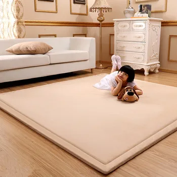 

Child Thick Game Rugs Coral fleece velvet decorate bedroom carpets for living room Rug Kids play Crawl large Area Soft Carpet