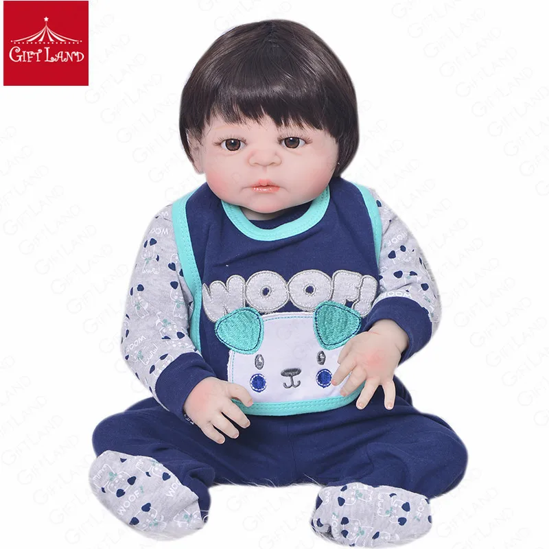 

57cm Open Eyes Reborn Baby Doll Handmade Toy Soft Silicone Adorable Realistic Dolls Playmate Bebe Reborn Baby Prince Princess