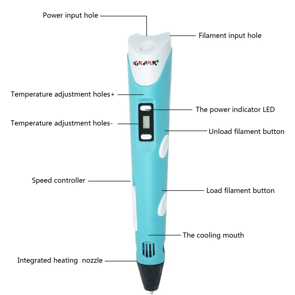IGRARK 3D Ручки 1,75 мм ABS PLA DIY умная 3D Ручка 3D печать принтер Ручка 3 D Ручка лучший подарок на день рождения для детей