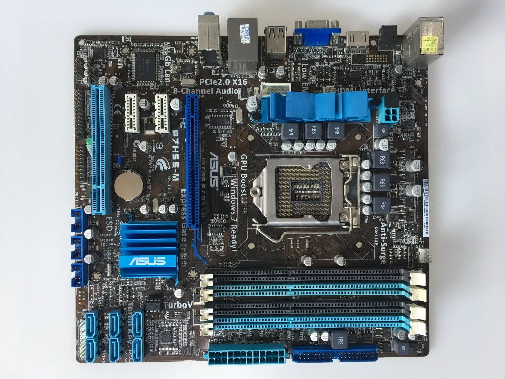 

Free shipping original ASUS P7H55-M motherboard LGA1156 Intel H55 chipset i3 i5 i7 16G DDR3, work perfect