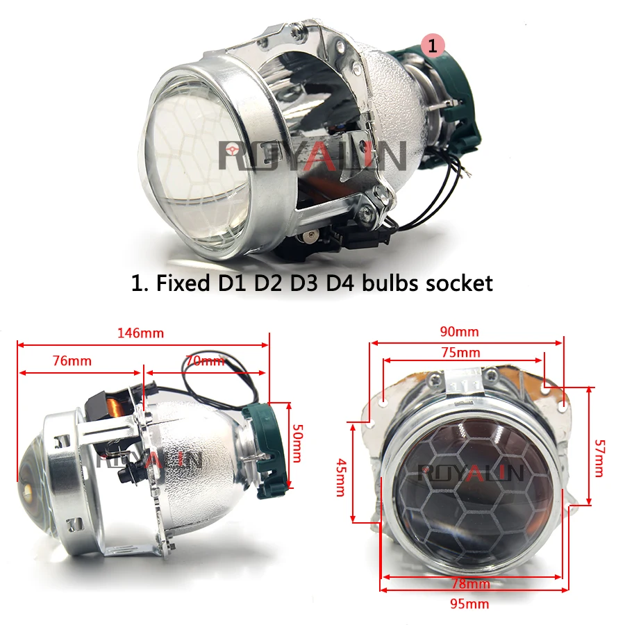 ROYALIN проектор фары bi xenon объектив EVOX 2,0 D2S лампы для BMW E39 E60 Ford Audi A6 C5 C6 W211 Passat B6 Skoda Fabia