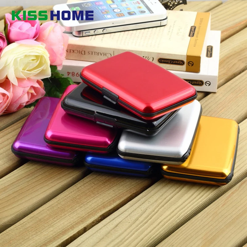 

Waterproof Aluminum Metal Wallet Business ID Credit Card Case Holder Anti RFID Scanning Card Holders Box for Men and Women