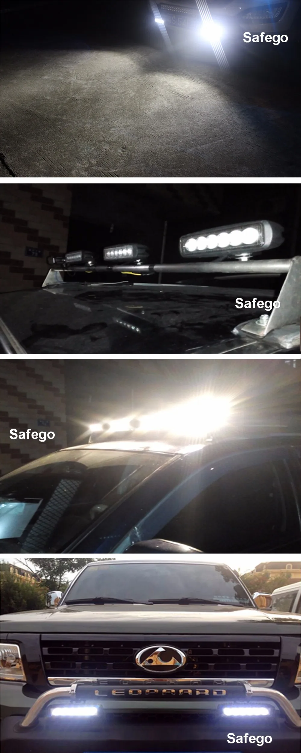 4 шт. Safego 18 Вт led drl дневные ходовые огни свет работы для автомобиля мотоцикл вождения Offroad Лодка автомобиль тягач 4x4 внедорожник ATV