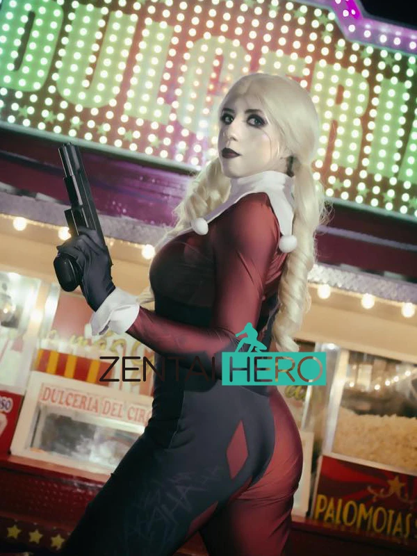 Free Shipping 3D Printed DC Comics Harley Quinn Costume Superhero Cosplay Super Villain Catsuits 20