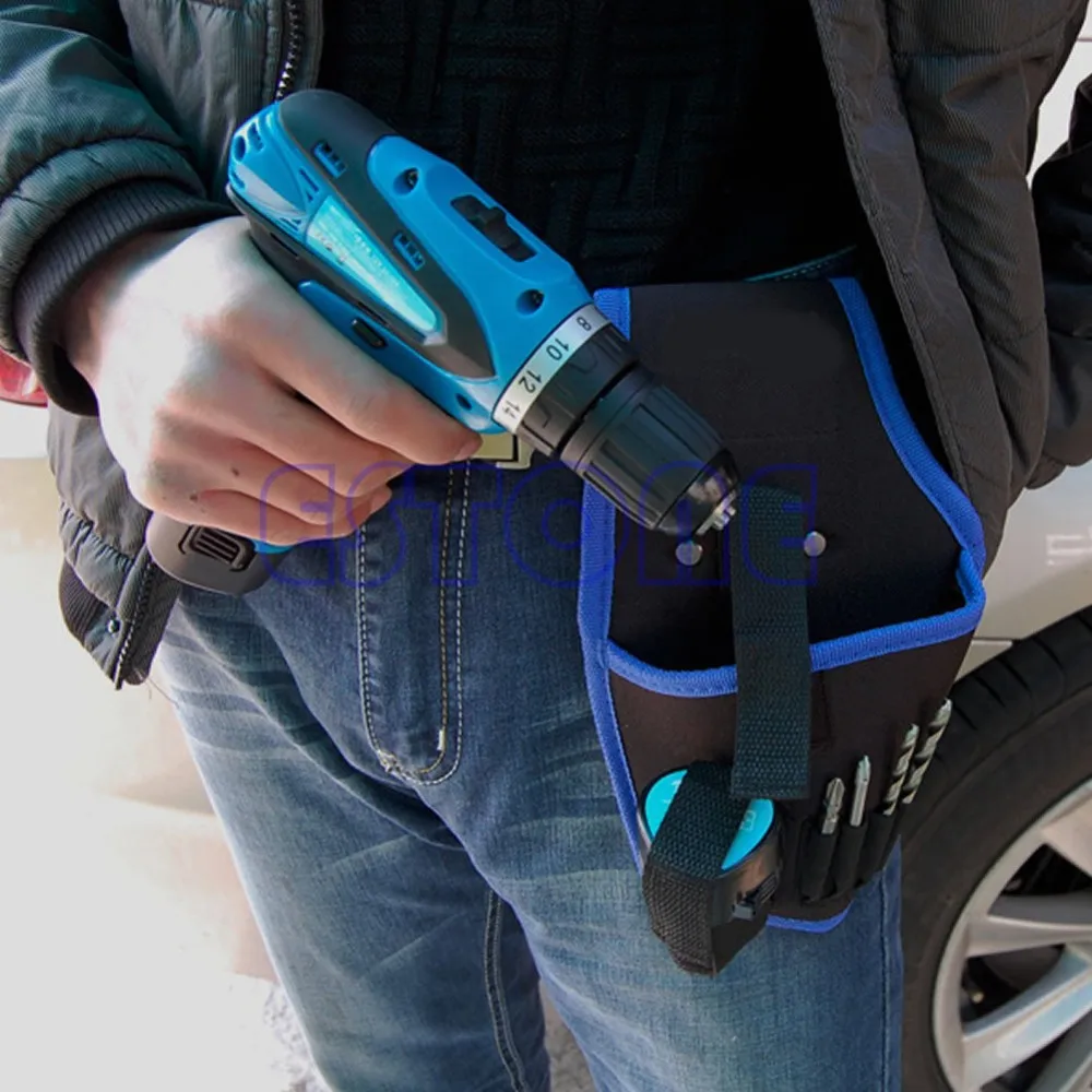 Portable drill Holder Holst Pouch Cordless Tool For 12v Drill Waist