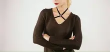 2017 new fashion gothic bust bondage bra