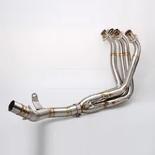 Motorcycle Exhaust Middle Link Pipe And Escape Front Connection Pipe Full System Accessories For Kawasaki Z900 2017 2018 Slip-on