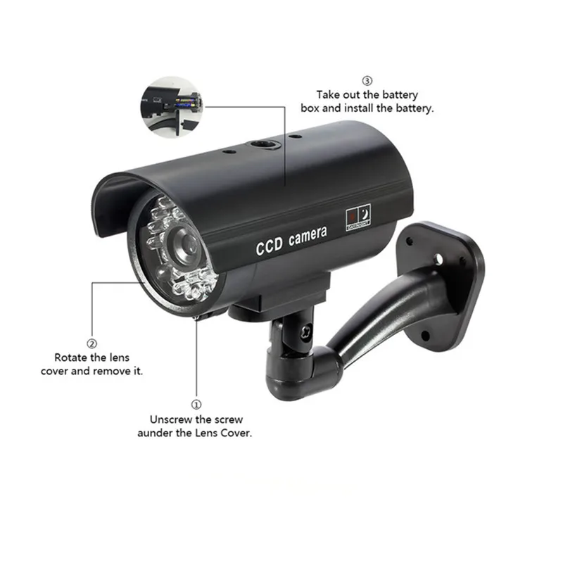  KERUI Outdoor Fake Simulation Dummy Camera CCTV Home Surveillance Security Mini Camera Flashing LED - 32853744972