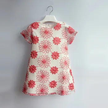 

Jacquard girls dresses sleeveless party dress for girls A-line dress for children woven