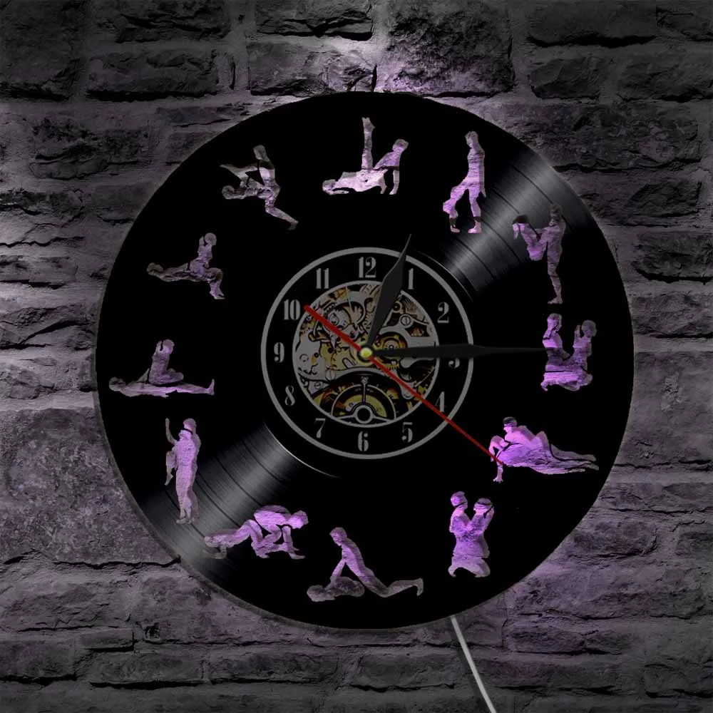Reloj de pared creativo de 24 horas con posición sexual, diseño moderno, relojes con retroiluminación LED, reloj negro hueco, decoración decorativa 3D para el hogar Reloj de pared creativo de 24 horas con posición sexual, diseño moderno, relojes con retroiluminación LED, reloj negro hueco, decoración decorativa 3D para el hogar