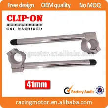 Motorcycle New 7/8″Silver 41mm Clipons Clip-On Handlebars For Honda Shadow VT750/VT1100/C/C3/T