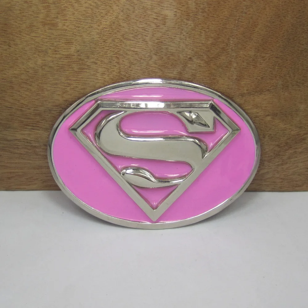 BuckleClub розовая эмалированная super hero пленка джинсов в подарок ковбойская пряжка на