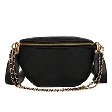Женская поясная сумка с ремнем, маленькая сумка на цепочке, унисекс, простые повседневные сумки для, новая поясная сумка из искусственной кожи, Женская поясная сумка
