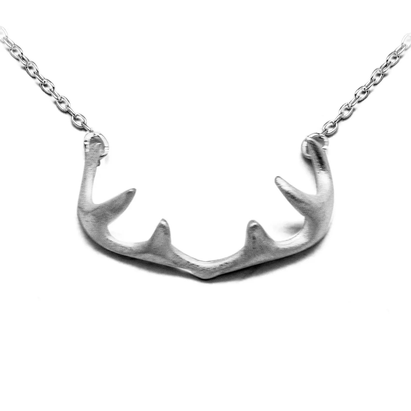 

Fashionable Simple Antlers Drawing 925 Sterling Silver Necklace