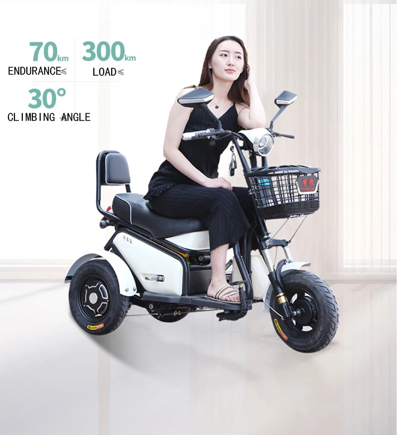 Excellent Adult Electric tricycle Citycoco Electric scooter Mini leisure Electric bicycle  500W LED Electric Motorcycles 1