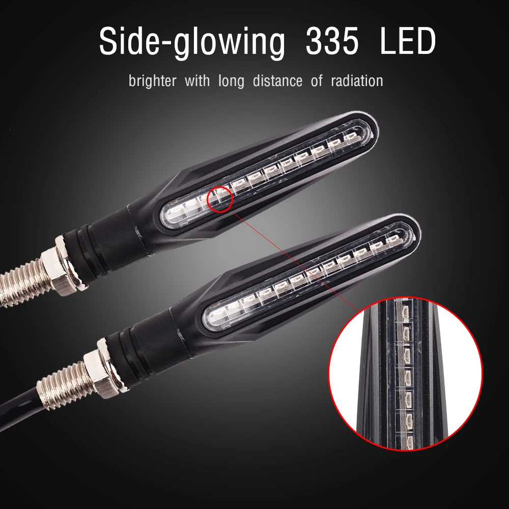 Мотоцикл поворота светодиодные светильники 12 * 335SMD хвост буфер светодиодный