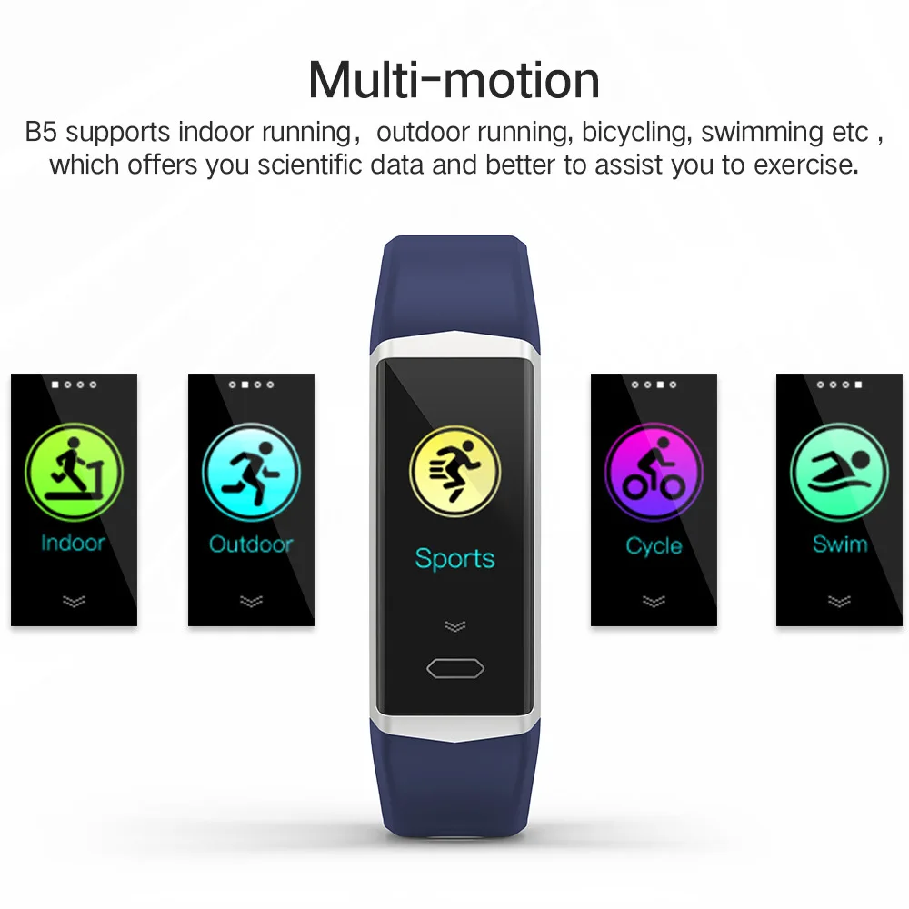 Interpad B5 gps умный Браслет спортивный фитнес-трекер с пульсом кровяное Кислородное давление смарт-браслет для Xiaomi huawei
