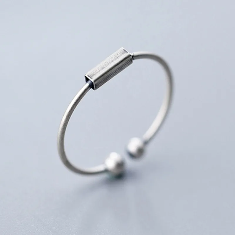 INZATT Настоящее серебро 925 проба геометрическое Винтажное кольцо для модных женщин модные ювелирные изделия минималистичные аксессуары подарок