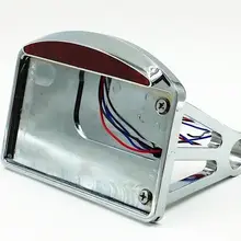 Хромированный Светодиодный Боковой номерной знак задний фонарь для Harley Honda Kawasaki Suzuki Yamaha