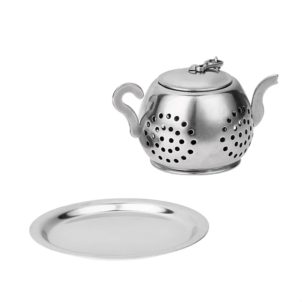 Заварка чая из нержавеющей стали, поднос для чайника, ситечко для чая, травяной фильтр, аксессуары, кухонные принадлежности, заварка чая