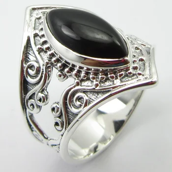 

Solid Traditional Wholesale Jewelry Black Onyx Ring Size 7.75 Unique Designed
